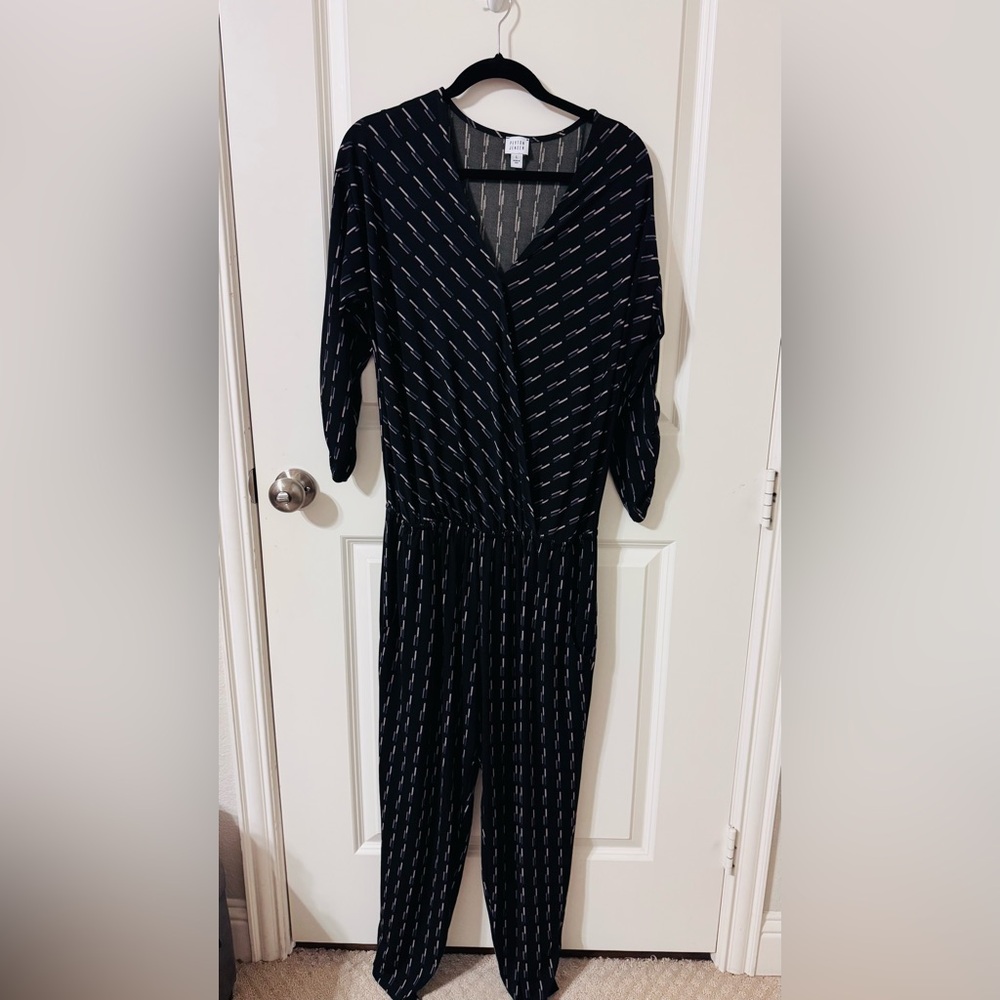Chic Black Patterned Long Sleeve Dress